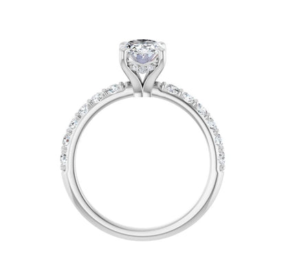 1.5 CTW Natural Oval Diamond Engagement Ring 14K