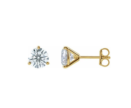 3 CTW Diamond Martini Style Stud Earrings