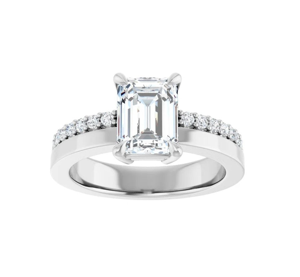 2 CTW Emerald Cut Diamond Engagement
