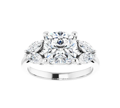 3 3/8 CTW Cushion Engagement Ring