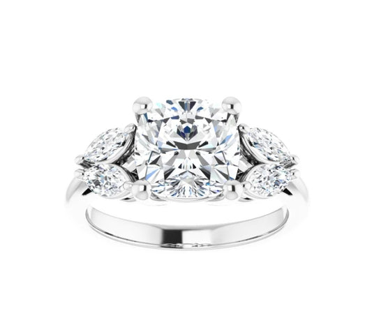 3 3/8 CTW Cushion Engagement Ring
