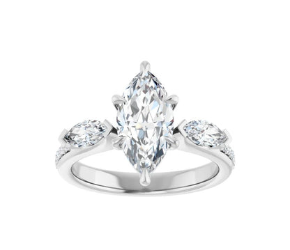 2 CTW Marquise Diamond Engagement Ring