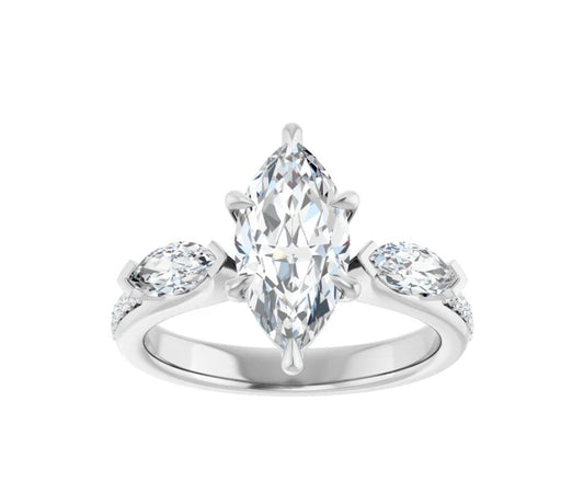 2 CTW Marquise Diamond Engagement Ring