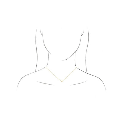 1/4 CT Natural Diamond Bezel Set 18" Necklace 14K