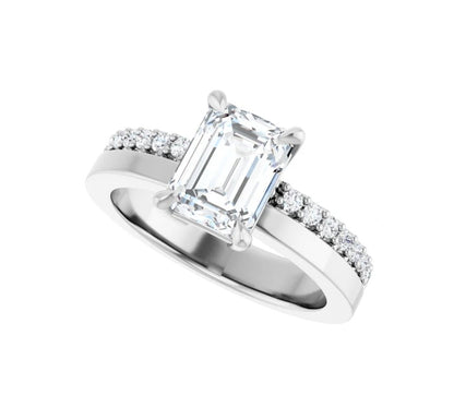 2 CTW Emerald Cut Diamond Engagement