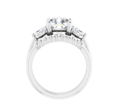 3 3/8 CTW Cushion Engagement Ring