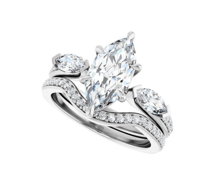 2 CTW Marquise Diamond Engagement Ring