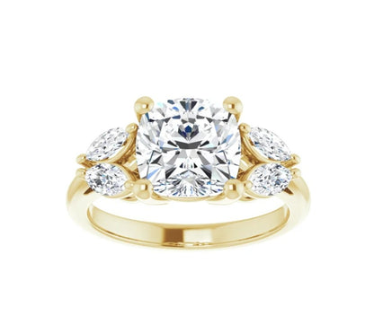 3 3/8 CTW Cushion Engagement Ring