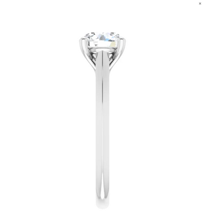 1.25CT Round Solitaire Engagement Ring 14K White