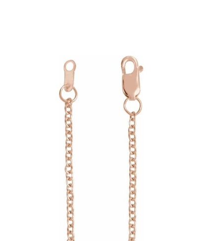 1 mm Diamond-Cut Cable 16" Chain 14K