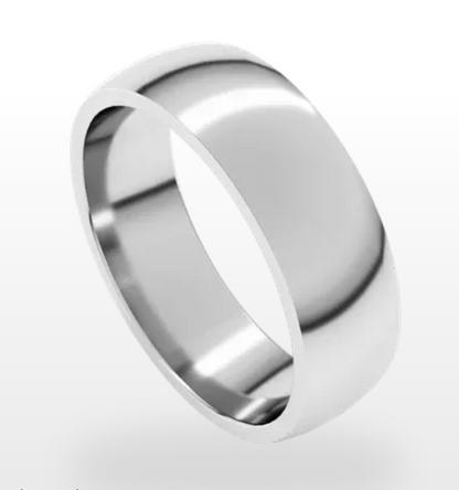Comfort Fit Lightweight Half Round Band 14K