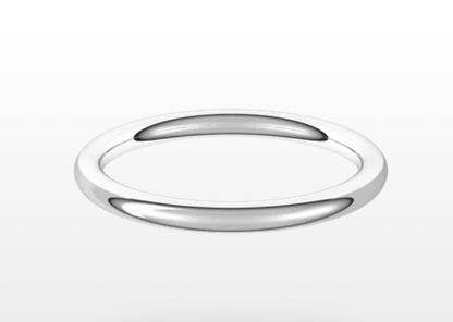 Comfort Fit Standard Weight Full Round Band 14K