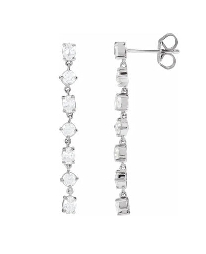 1 1/5 CTW Diamond Dangle Earrings 14K