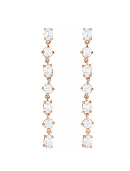1 1/5 CTW Diamond Dangle Earrings 14K
