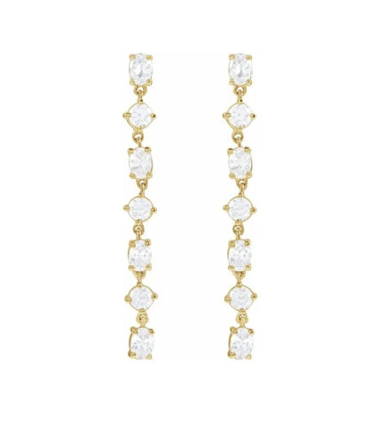 1 1/5 CTW Diamond Dangle Earrings 14K