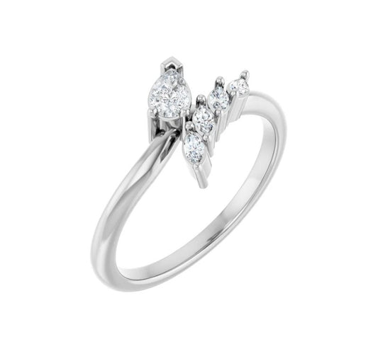 1/3 CTW Natural Diamond Bypass Ring 14K