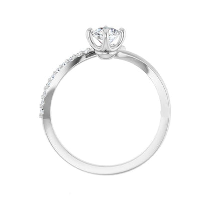 1/2 CTW Natural Diamond Bypass Ring 14K