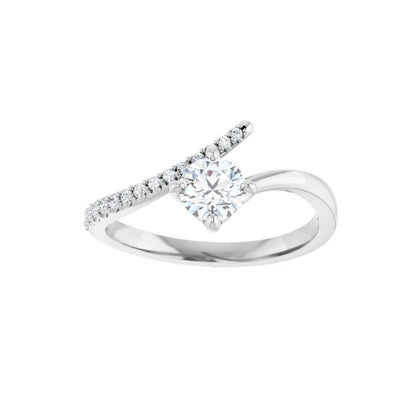 1/2 CTW Natural Diamond Bypass Ring 14K
