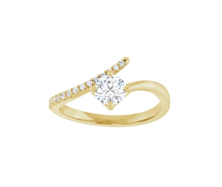 1/2 CTW Natural Diamond Bypass Ring 14K
