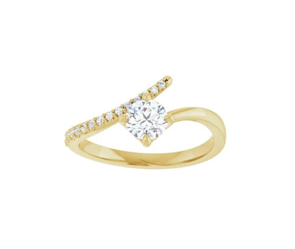 1/2 CTW Natural Diamond Bypass Ring 14K