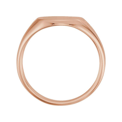 .05 CTW Natural Diamond Square Signet Ring