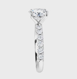 1.5 CTW Natural Oval Diamond Engagement Ring 14K