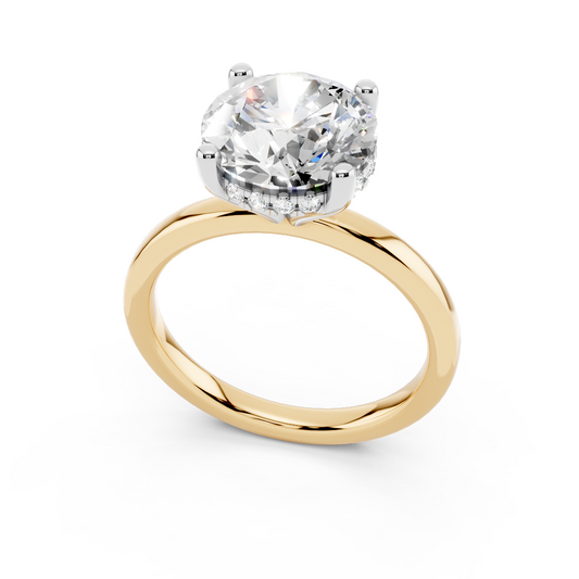 2CT Round Lucida Style Signature Engagement Ring